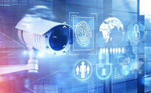 CCTV camera and cybersecurity interface in city