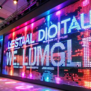 Light emitting diodes for LED display. Digital LED screen background