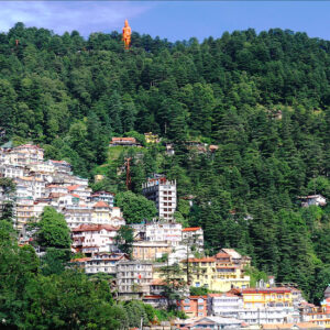 This beautiful view of colorful hillside houses nestled amid dense pine forests perfectly reflects the charm of Shimla Tour Packages, where nature, culture, and serenity come together in the Queen of Hills.