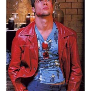 Tyler-Durden-Brad-Pitt-Fight-Club-Red-Real-Leather-Jacket